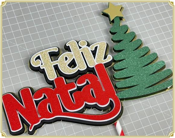 Arquivo Corte Topo de Bolo Feliz Natal