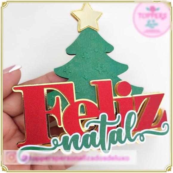 Arquivo Corte Topo de Bolo Feliz Natal