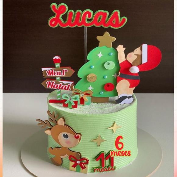Arquivo Corte Topo de Bolo Natal Bebe