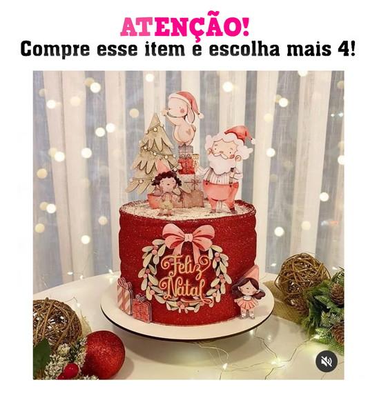 Arquivo Corte Topo de Bolo Natal Papai Noel Camadas 035