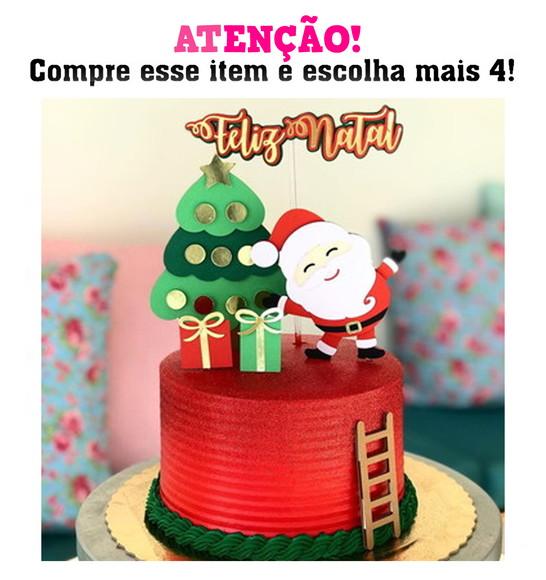 Arquivo Corte Topo de Bolo Natal Papai Noel Camadas 031