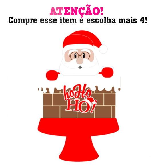Arquivo Corte Topo de Bolo Natal Papai Noel Chaminé 040