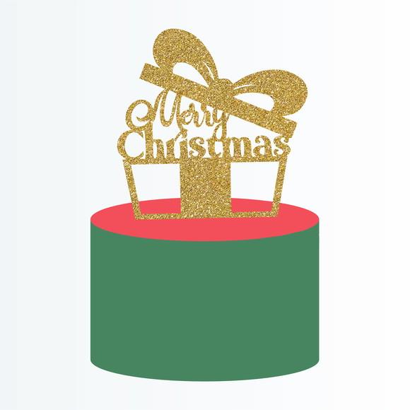 Arquivo Corte Topo de Bolo Natal Presente Camadas 045