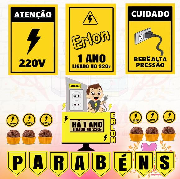 Arquivo Corte: Kit So Um Bolinho Baby Ligado no 220v