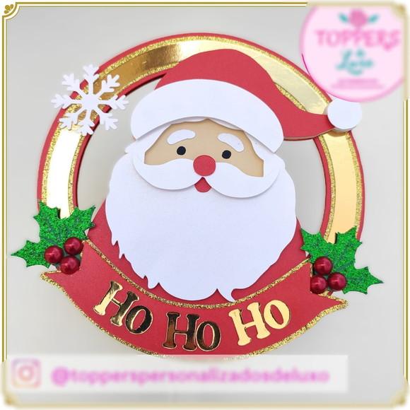 Arquivo Corte: Topo Circular Hohoho Natal Papai Noel 015