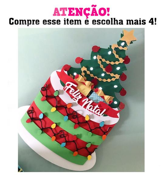 Arquivo Corte: Topo de Bolo Árvore e Feliz Natal 025