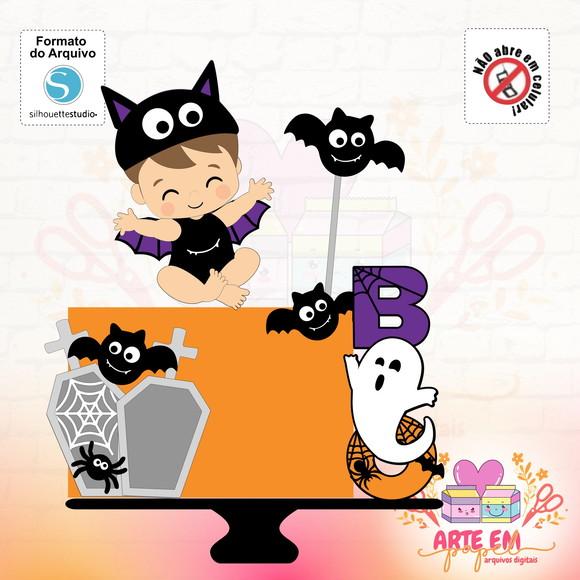 Arquivo Corte: Topo de Bolo Baby Halloween