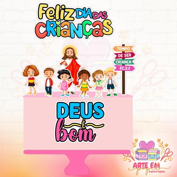 Arquivo Corte: Topo de Bolo Dia das Crianças