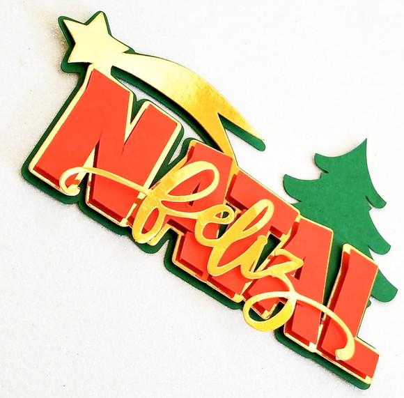 Arquivo Corte: Topo de Bolo Feliz Natal 062
