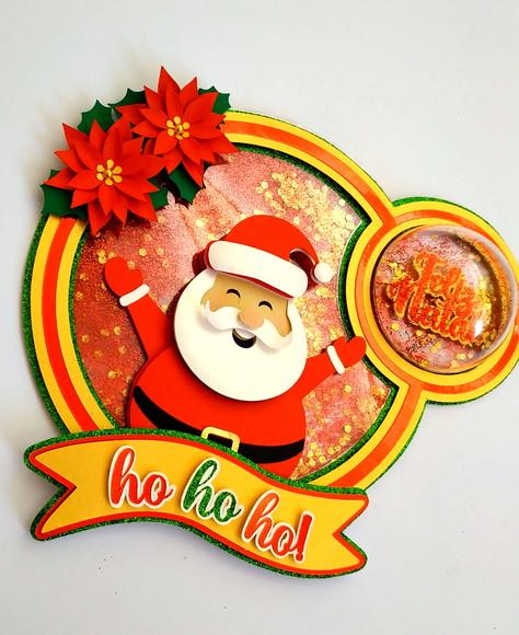 Arquivo Corte: Topo de Bolo Feliz Natal Papai Noel Shake 072