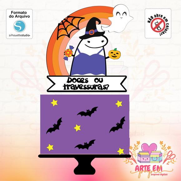 Arquivo Corte: Topo de Bolo Flork Halloween