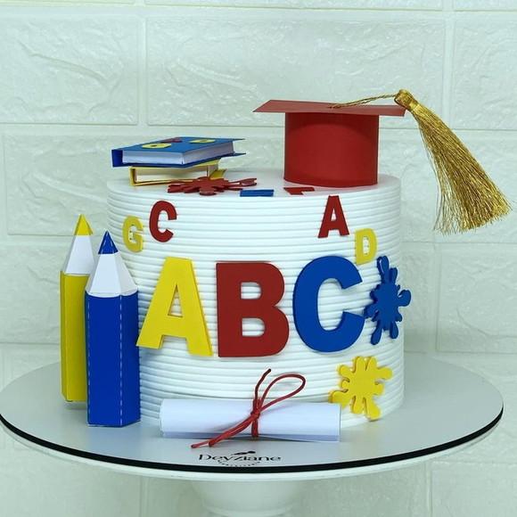 Arquivo Corte: Topo de Bolo Formatura Abc 3d 05