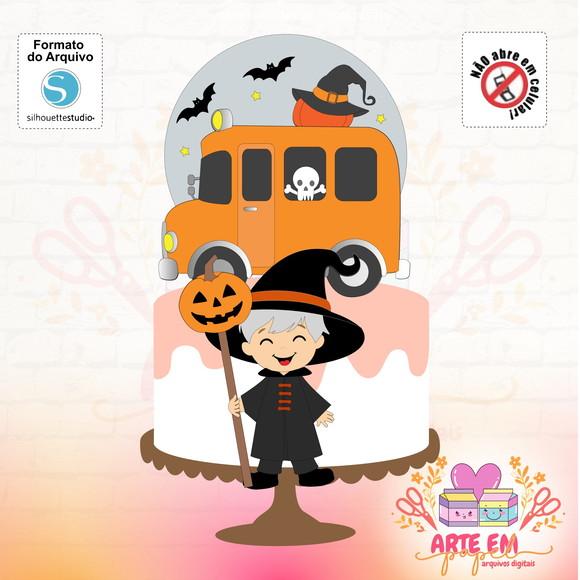 Arquivo Corte: Topo de Bolo Halloween