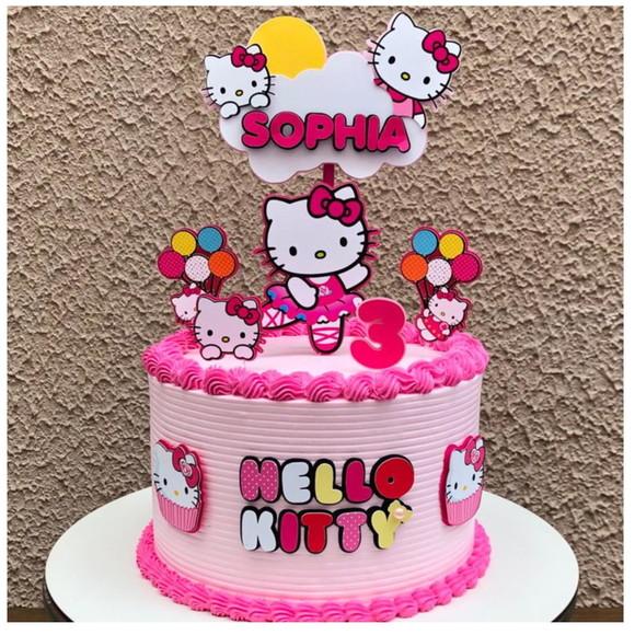 Arquivo Corte: Topo de Bolo Hello Kitty