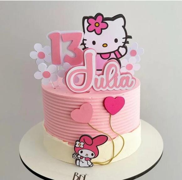 Arquivo Corte: Topo de Bolo Hello Kitty 03