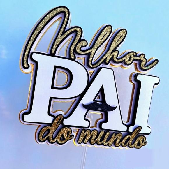 Arquivo Corte: Topo de Bolo Melhor Pai do Mundo 04