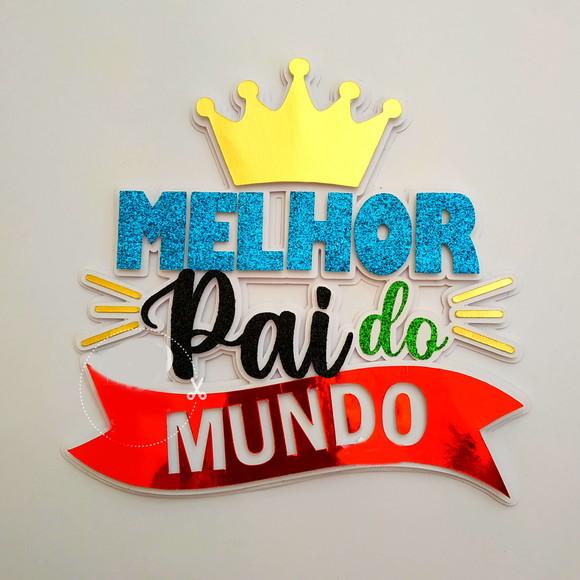 Arquivo Corte: Topo de Bolo Melhor Pai do Mundo