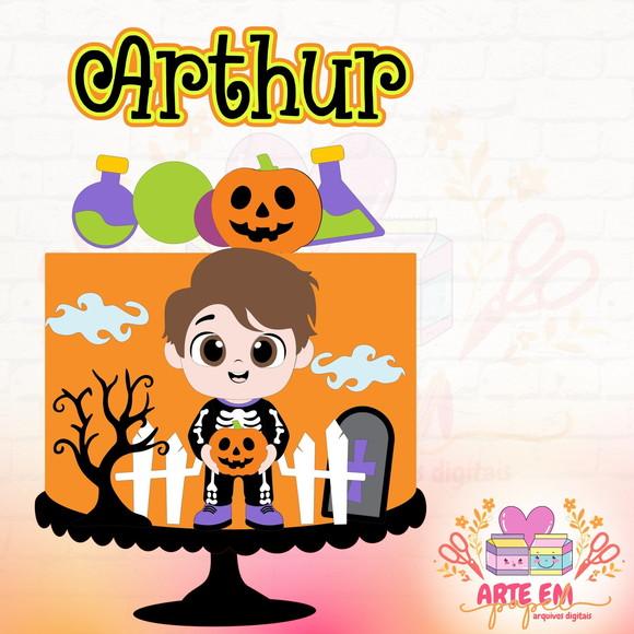 Arquivo Corte: Topo de Bolo Menino Halloween