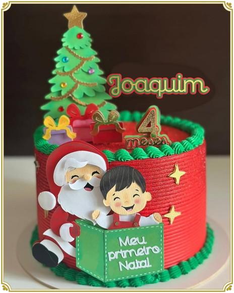 Arquivo Corte: Topo de Bolo Meu 1º Natal Menino Baby