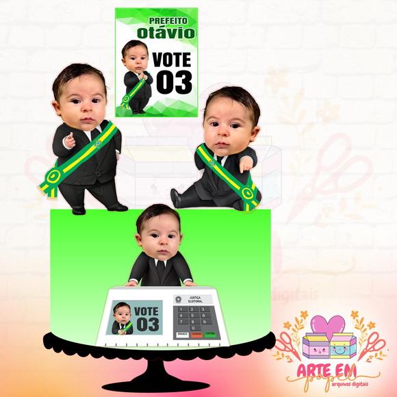 Arquivo Corte: Topo de Bolo Mini Prefeito 02
