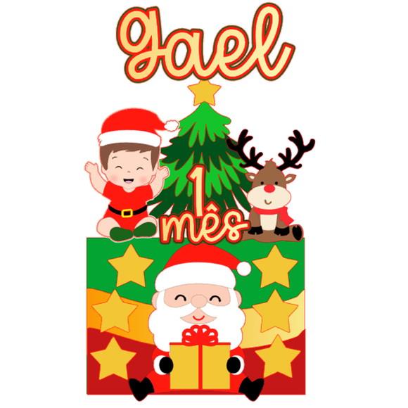 Arquivo Corte: Topo de Bolo Natal Baby Menino