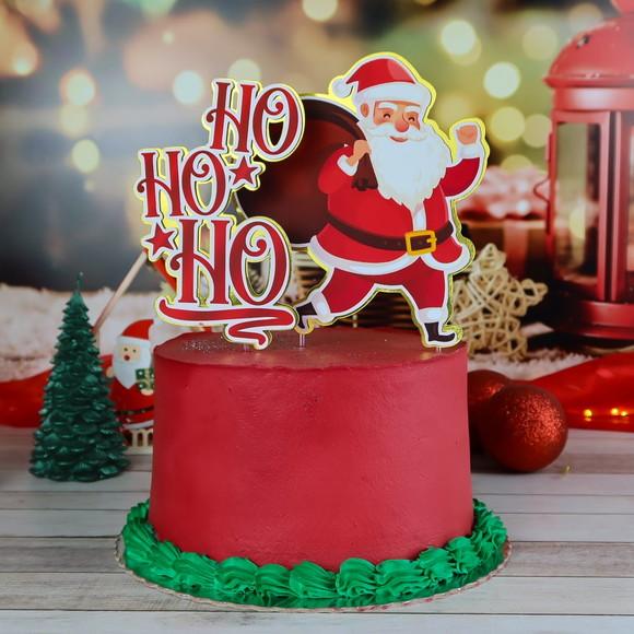 Arquivo Corte: Topo de Bolo Natal Hohoho