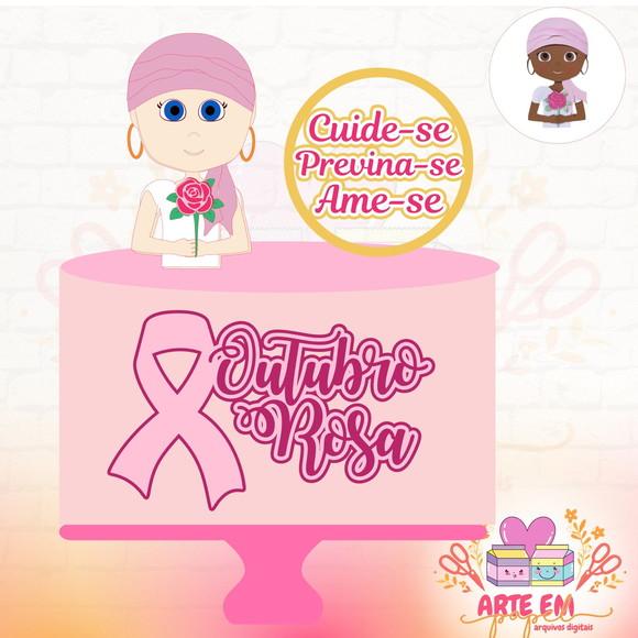 Arquivo Corte: Topo de Bolo Outubro Rosa