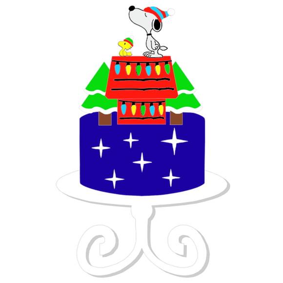 Arquivo Corte: Topo de Bolo Snoopy Natal 086