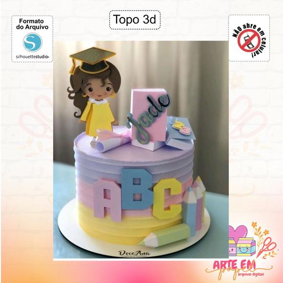 Arquivo Corte: Topo Formatura Abc Menina