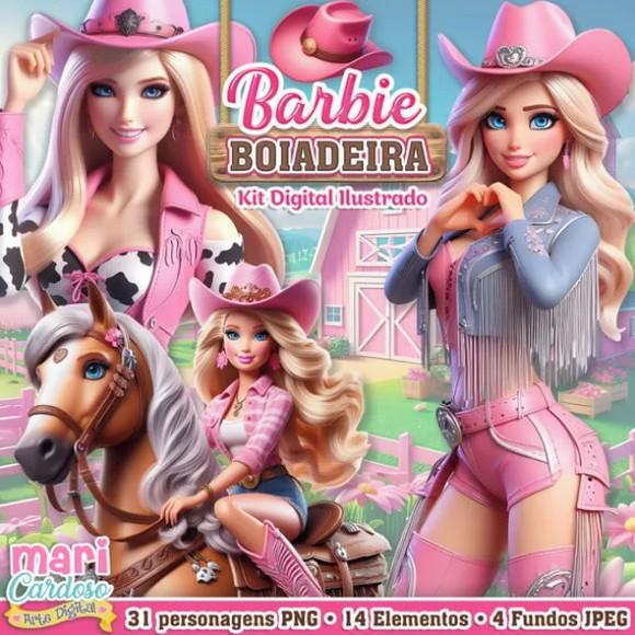 Arquivo de Corte: Kit Digital Barbie Boiadeira