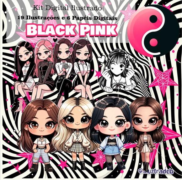 Arquivo de Corte: Kit Digital Black Pink