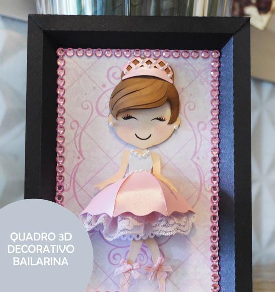 Arquivo de Corte: Quadro 3d Bailarina 001