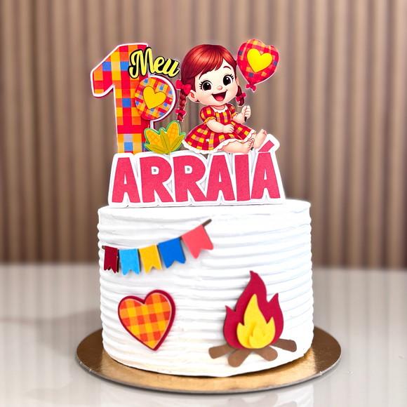 Arquivo de Corte: Topo de Bolo Arraia Menina