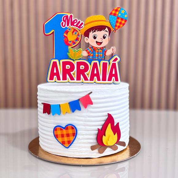 Arquivo de Corte: Topo de Bolo Arraia Menino