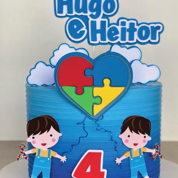 Arquivo de Corte: Topo de Bolo Autismo 001