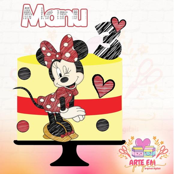 Arquivo de Corte: Topo de Bolo Baby Minnie 06