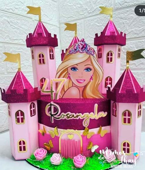 Arquivo de Corte: Topo de Bolo Barbie 004
