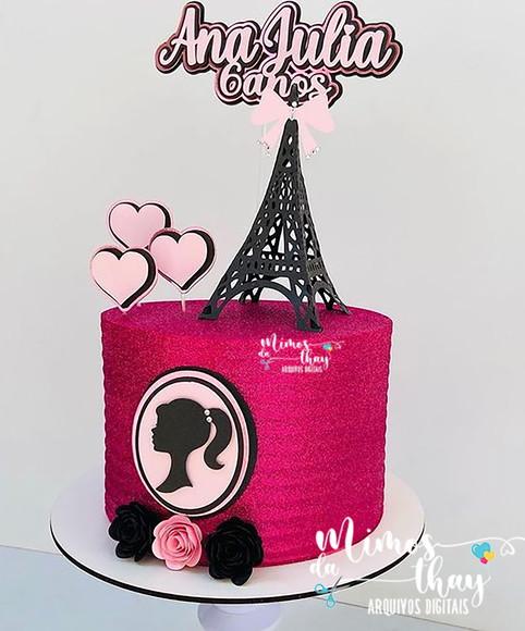 Arquivo de Corte: Topo de Bolo Barbie 002
