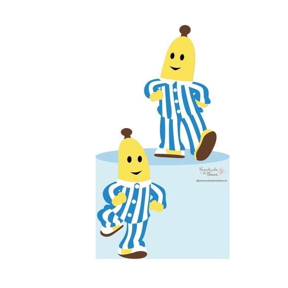 Arquivo de Corte: Topo de Bolo Bananas de Pijama 002