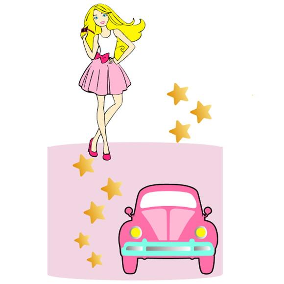 Arquivo de Corte: Topo de Bolo Barbie 001