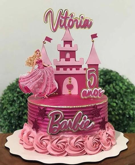 Arquivo de Corte: Topo de Bolo Barbie 007