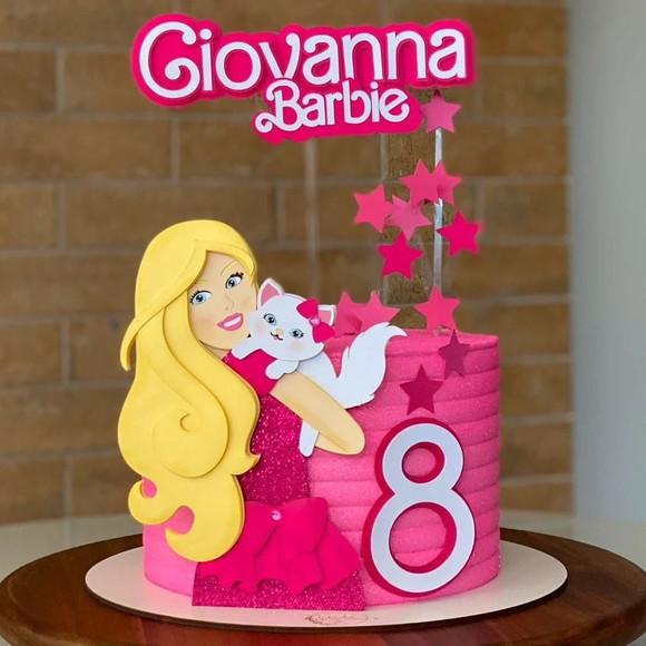 Arquivo de Corte: Topo de Bolo Barbie 008
