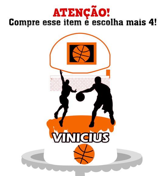 Arquivo de Corte: Topo de Bolo Basquete 001