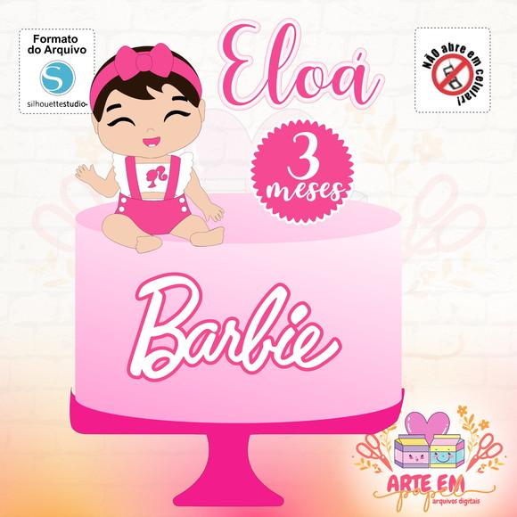 Arquivo de Corte: Topo de Bolo Barbie Baby 03