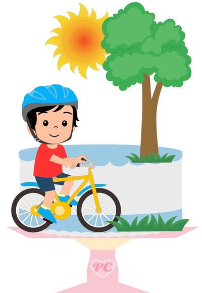 Arquivo de Corte: Topo de Bolo Bicicleta 002