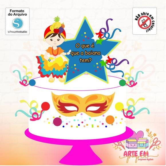 Arquivo de Corte: Topo de Bolo Carnaval 006