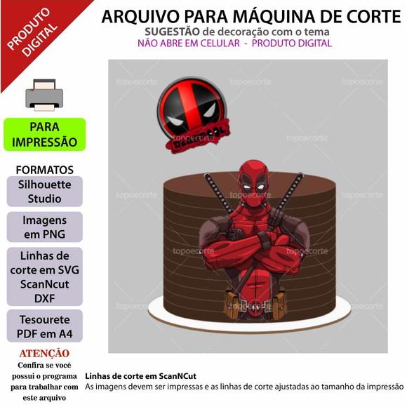 Arquivo de Corte: Topo de Bolo Deadpool 001