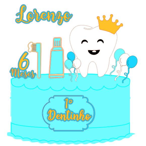 Arquivo de Corte: Topo de Bolo Dentinho 004