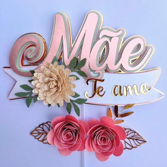 Arquivo de Corte: Topo de Bolo Dia das Mães 013