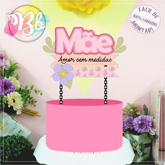Arquivo de Corte: Topo de Bolo Dia das Mães 043